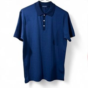 NWT Men's Peter Millar Navy Blue Polo Shirt Size Small